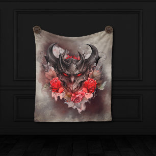 Wizardry Red Eyed Smoky Demon Beast med Ro Fleecefilt