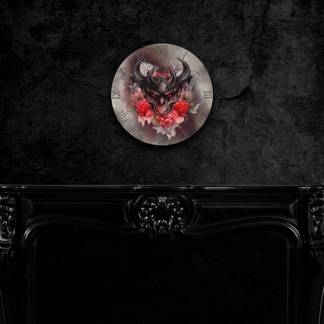 Wizardry | Red Eyed Smoky Demon Beast med Ro Rund Klocka (Skapare uppladdad)