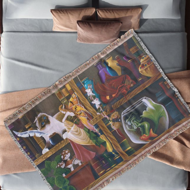 Wizards Fantasy Bibliotek Filt (Skapare uppladdad)