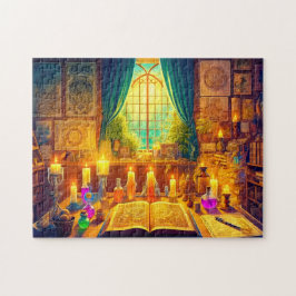 Wizard's Study Enchanted Alchemy Magic Potions Pussel