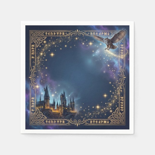 Wizards & Witches Birthday Magical Wizardry Party Pappersservett (Framsidan)