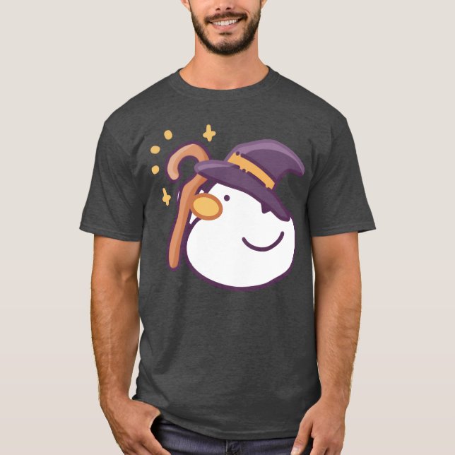 Wizarduck Funny halloween retro T Shirt (Framsida)