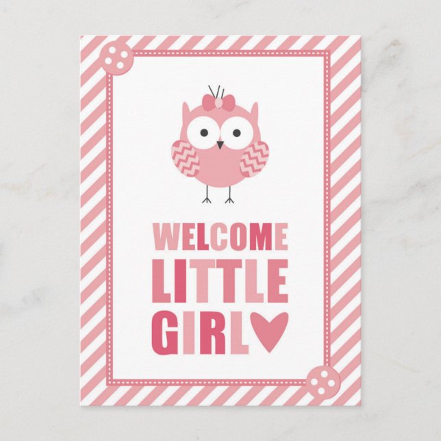 WLCOME LITTLE GIRL VYKORT (Framsida)