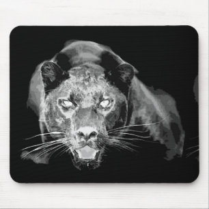Wld Black Jaguar Cat Ögon Mousepads Musmatta