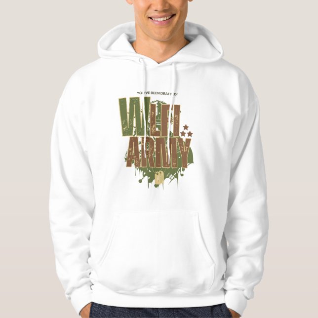 WLFI-arméns taktiska Camo for Crypto Hustlers Hoodie (Framsida)
