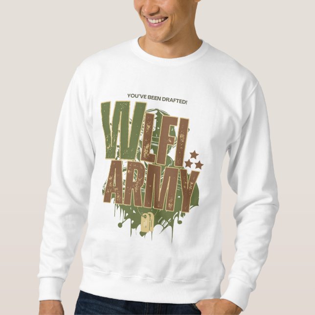 WLFI Army Wealth Warrior Camo Lång Ärmad Tröja (Framsida)