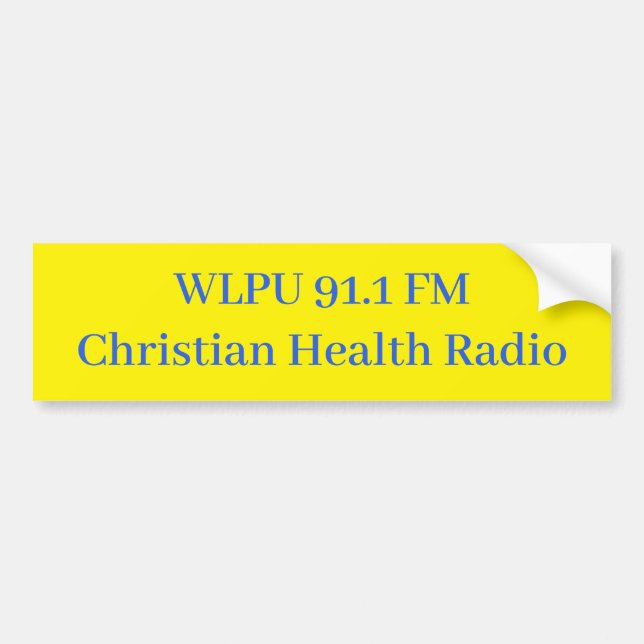 WLPU 91.1 FM Bildäckslapp Bildekal (Framsidan)