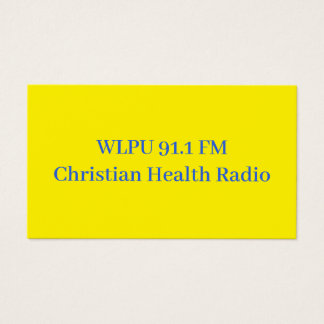 WLPU 91.1 FM Reklamkort Visitkort
