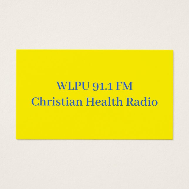 WLPU 91.1 FM Reklamkort Visitkort (Framsidan)