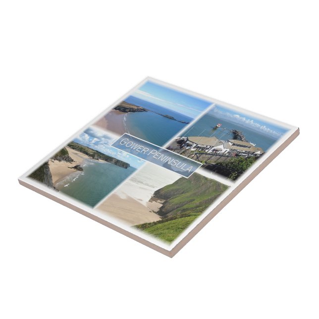 WLS004 GOWER Peninsula Mumbles, Wales, Kakelplatta (Sidan)