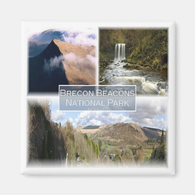 WLS005 BRECON BEACONS NATIONAL PARK, Wales, Fridge Magnet (Framsidan)