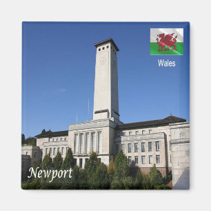 WLS013 NEWPORT, Wales, Europa, Fridge Magnet