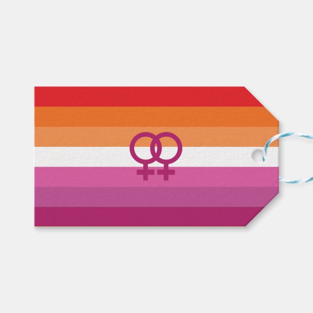 WLW Lesbisk, Flagga Presentetikett (Framsidan (Horisontell))