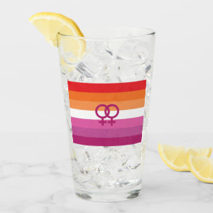 WLW Lesbisk Pride Flagga (Solnedgång) Glaskopp