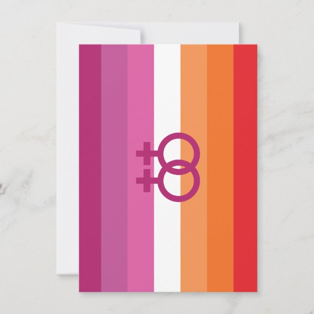 WLW Lesbisk Pride Flagga (Solnedgång) Julkort (Framsida)