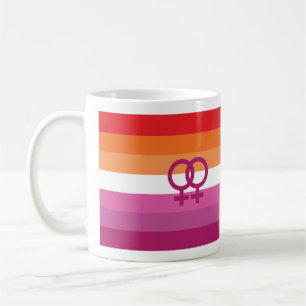 WLW Lesbisk Pride Flagga (Solnedgång) Kaffemugg