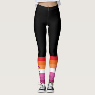 WLW Lesbisk Pride Flagga (Solnedgång) Leggings