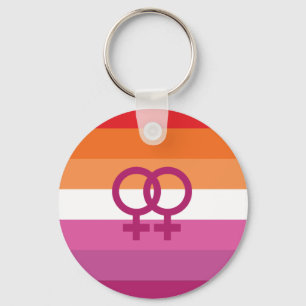 WLW Lesbisk Pride Flagga (Solnedgång) Nyckelring