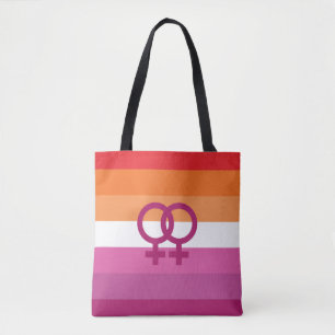 WLW Lesbisk Pride Flagga (Solnedgång) Tygkasse