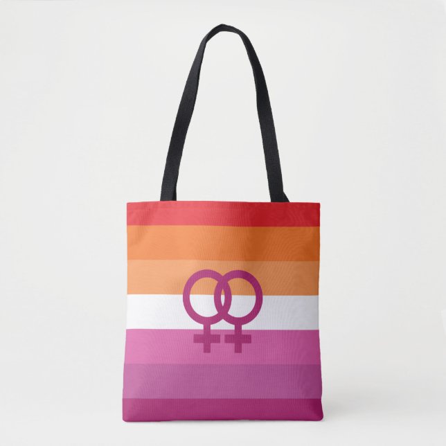 WLW Lesbisk Pride Flagga (Solnedgång) Tygkasse (Framsida)