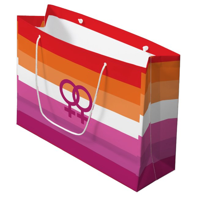 WLW Lesbisk Prideflagga (Framsidan Vinklad)