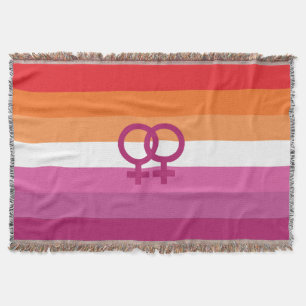 WLW Lesbisk Prideflagga Filt