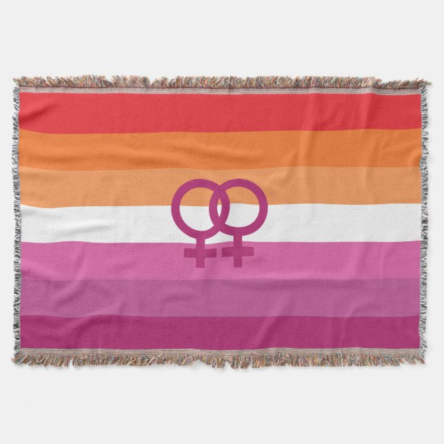 WLW Lesbisk Prideflagga Filt (Framsidan)