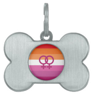 WLW Lesbisk Prideflagga ID-bricka Husdjur
