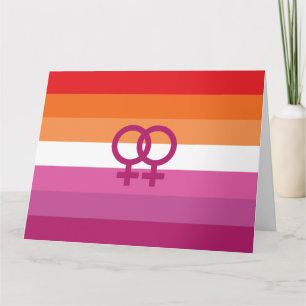WLW Lesbisk Prideflagga Kort
