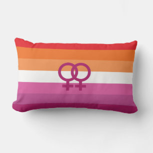 WLW Lesbisk Prideflagga Lumbarkudde