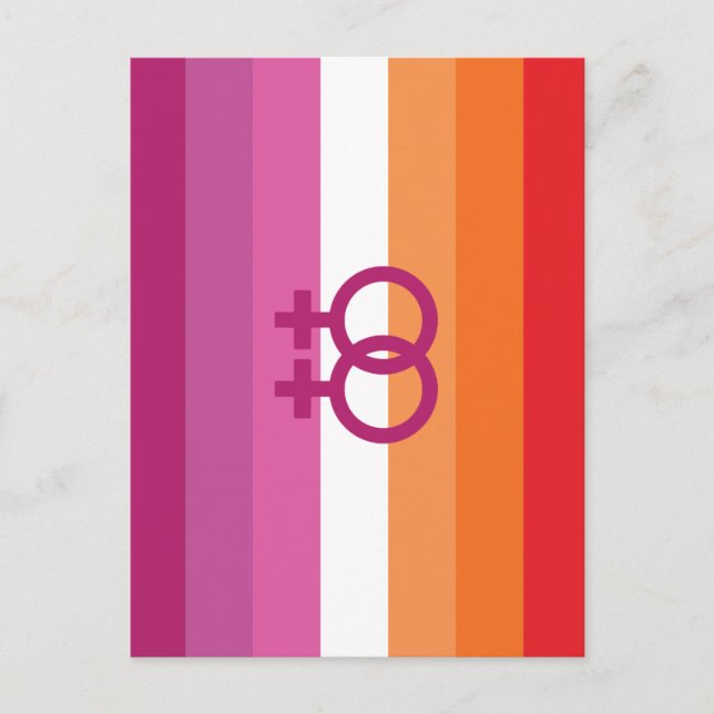 WLW Lesbisk Prideflagga Vykort (Framsida)
