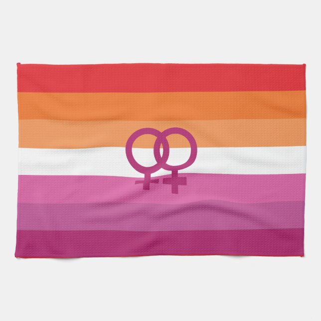 WLW Lesbisk stolthetsflagga Kökshandduk (Horisontell)