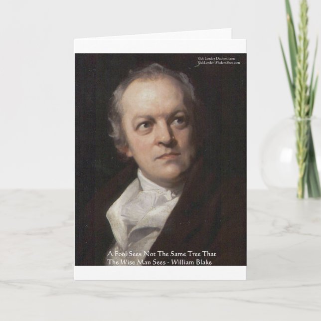 Wm Blake "Seeing Träd", presentationer av visdomso Kort (Framsida)