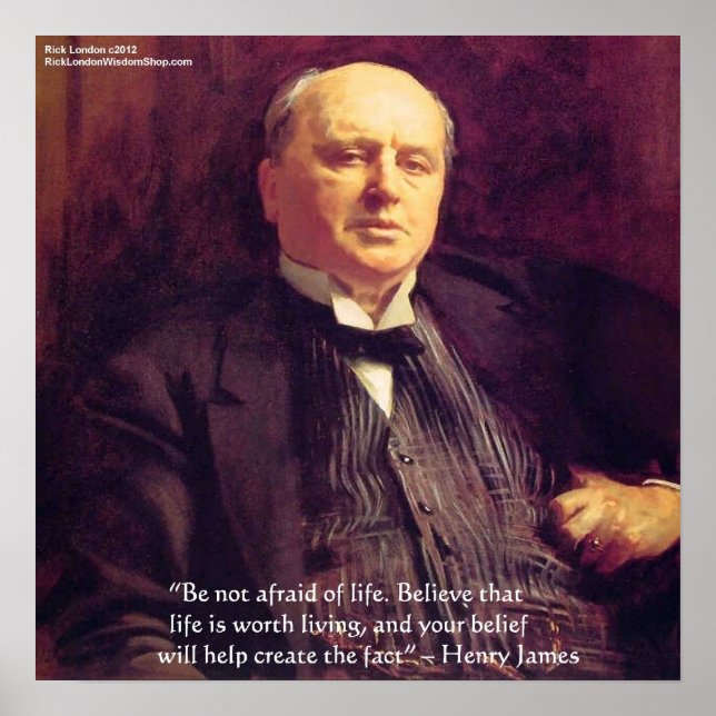Wm James "Life Worth Living" Wisdom Quote Poster (Framsidan)