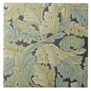 Wm Morris Acanthus Arts & Crafts Foliage Tile Kakelplatta