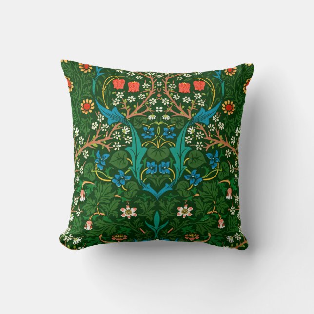 WM Morris Blackthorn Art nouveau Mönster Kudde (Framsida)