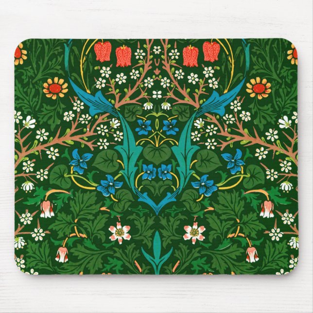 WM Morris Blackthorn Art nouveau Mönster Musmatta (Framsidan)