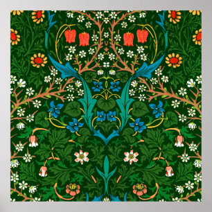 WM Morris Blackthorn Art nouveau Mönster Poster
