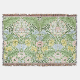 Wm Morris Myrtle Blommig Art Nouveau Ljus Filt