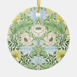Wm Morris Myrtle Blommig Art Nouveau Ljus Julgransprydnad Keramik