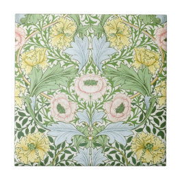 Wm Morris Myrtle Floral Art Nouveau Ljus Kakelplatta