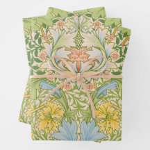 Wm Morris Myrtle Floral Art Nouveau Pastell
