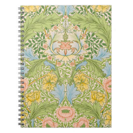 Wm Morris Myrtle Floral Art Nouveau Pastell Anteckningsbok