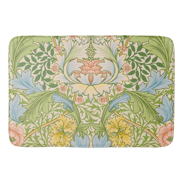 Wm Morris Myrtle Floral Art Nouveau Pastell Badrumsmatta (Framsidan)