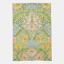 Wm Morris Myrtle Floral Art Nouveau Pastell
