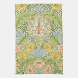 Wm Morris Myrtle Floral Art Nouveau Pastell Kökshandduk