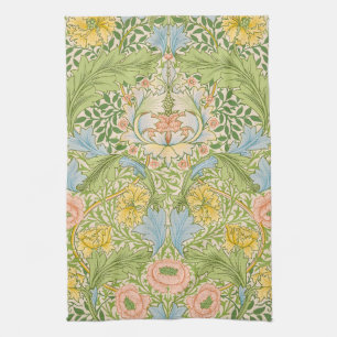 Wm Morris Myrtle Floral Art Nouveau Pastell Kökshandduk