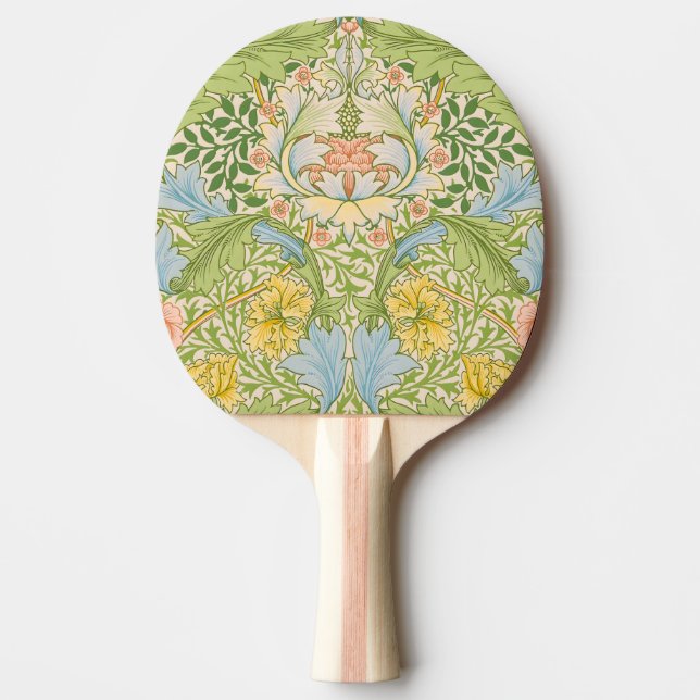 Wm Morris Myrtle Floral Art Nouveau Pastell Pingisracket (Framsidan)