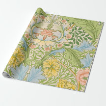 Wm Morris Myrtle Floral Art Nouveau Pastell