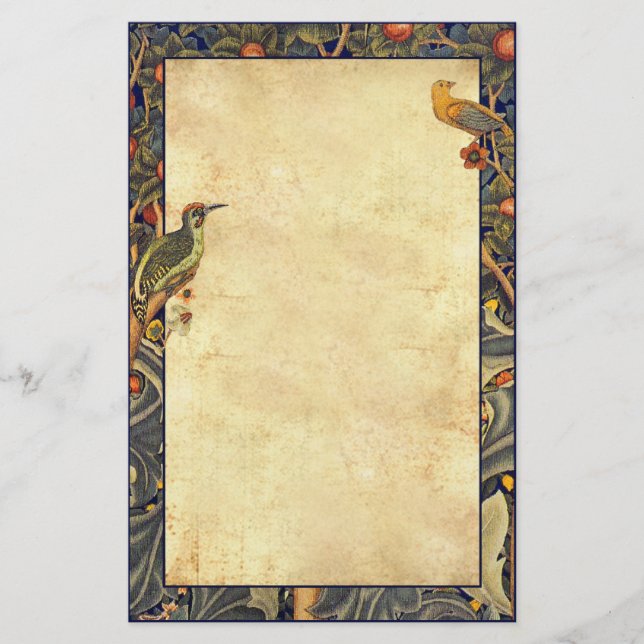 Wm Morris Woodpecker1877 Pre-Raphaelite Stationery Brevpapper (Framsida)